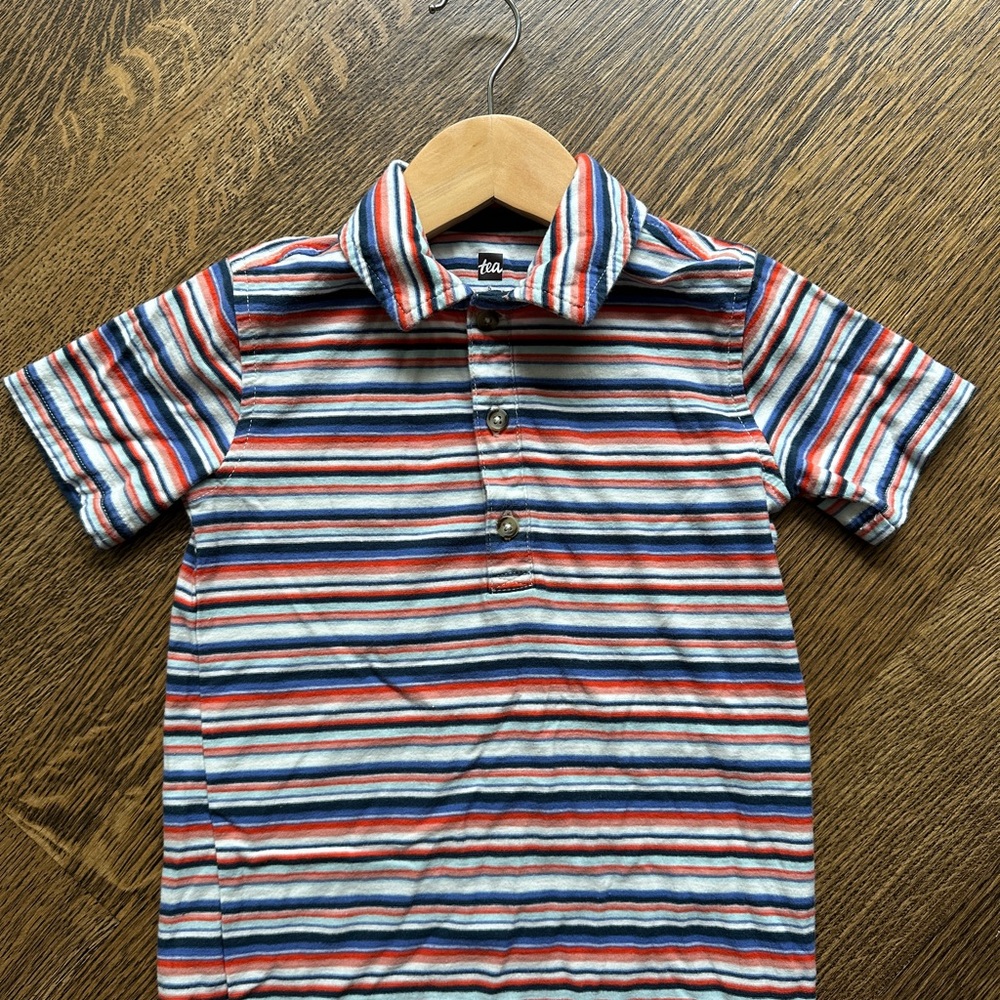 Tea Collection short sleeve Polo boys size 5